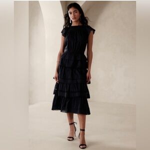 Banana Republic | Selene midi dress | black | size S | women’s